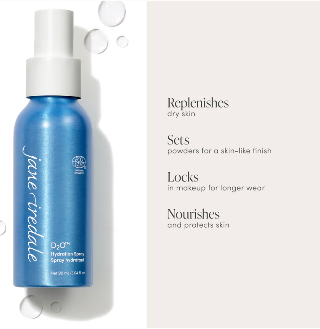 Jane Iredale Hydration Spray EcoCert Natural D2O