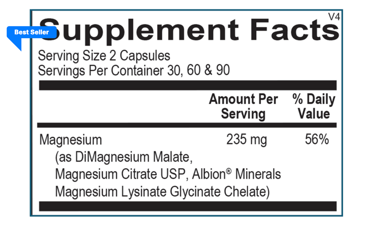 Reacted Magnesium 60ct